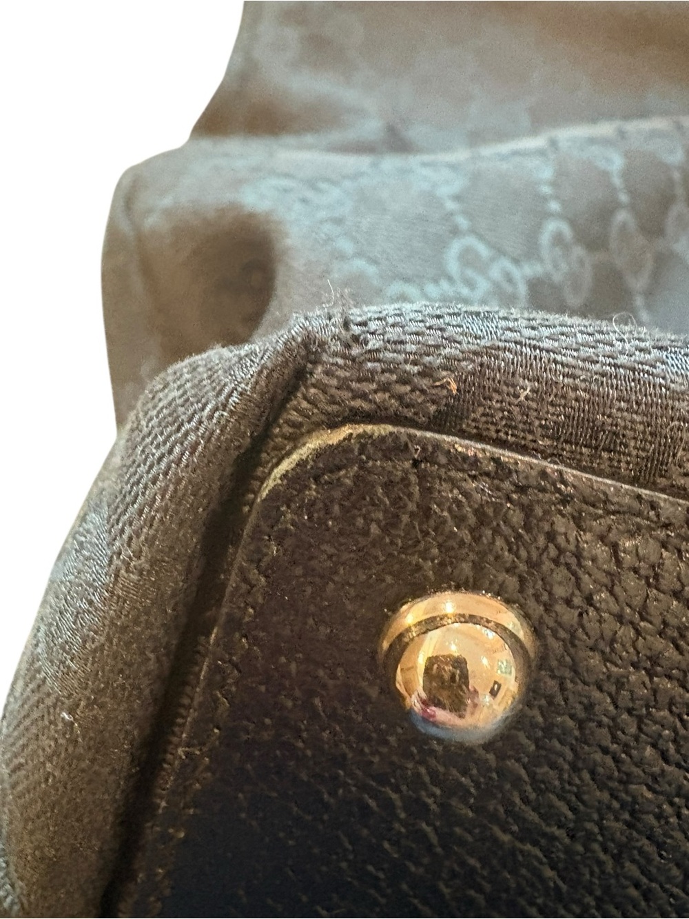 Gucci Black Jacquard GG Canvas Tote Silver Hardware Discs Tom Ford Shoulder Bag - Picture 11 of 15